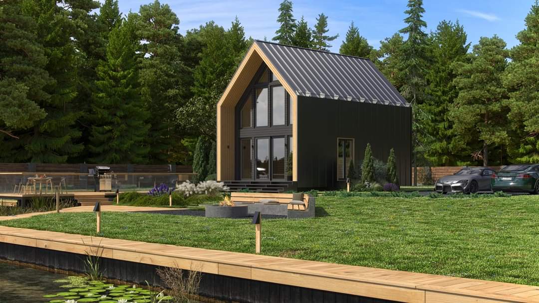 MTB SEVEN Barn House (120 sqm, 2 storey, open-plan shell)