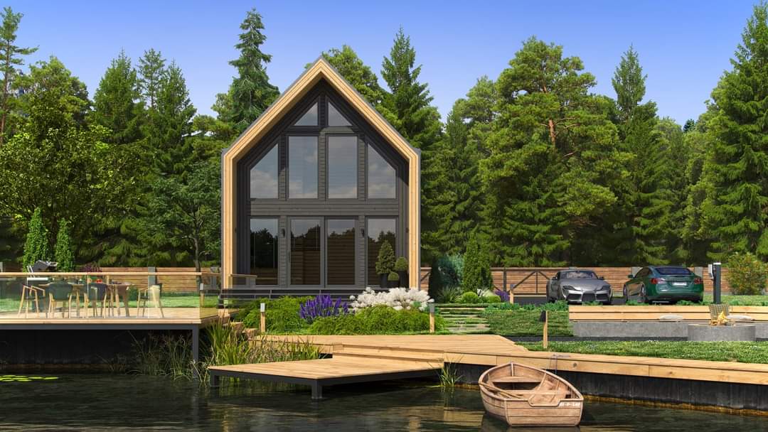 MTB SEVEN Barn House (120 sqm, 2 storey, open-plan shell)