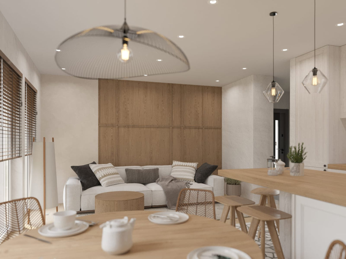 MTB SEVEN Barn House (120 sqm, 2 storey, open-plan shell)