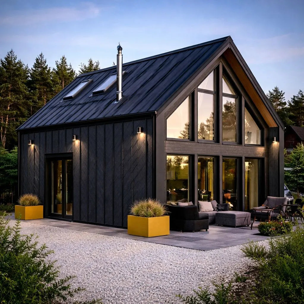 MTB SEVEN Barn House (120 sqm, 2 storey, open-plan shell)