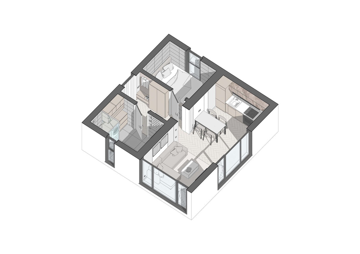 Proteus Modular House (36.7 sqm, 1 bdr)