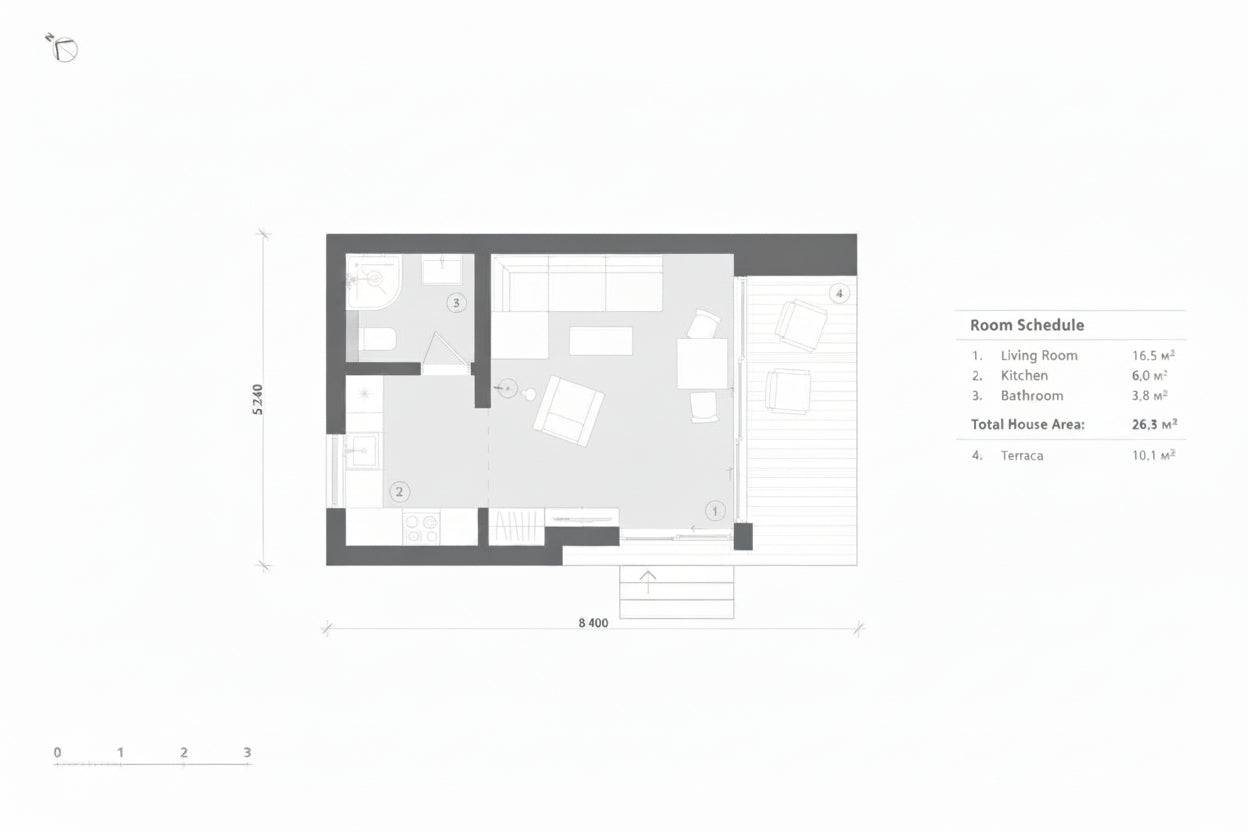 Tethys Barnhouse (26 sq.m., 1 bdr)